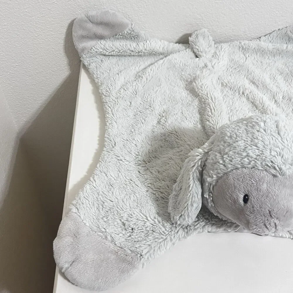Baby Gund Lopsy Comfy Cozy Lamb Plush Lovey Security Blanket Mat Satin 058935